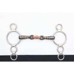 Shires Three Ring Dutch Gag W/Lozenge - Black Sweet Iron