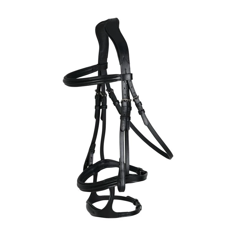 Horze Perth Soft Lined Anatomical Bridle - Black 2 Horze Perth Soft Lined Anatomical Bridle - Black - Image 2