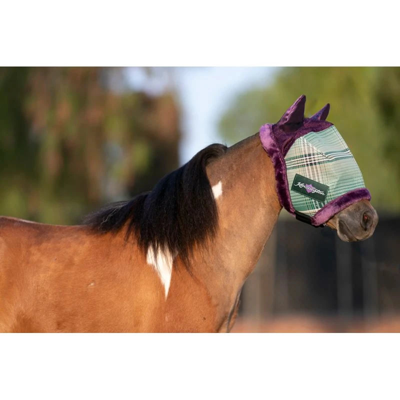Kensington Pony Fly Mask W/Ears & Fleece Trim - Imperial Jade 1 Kensington Pony Fly Mask W/Ears & Fleece Trim - Imperial Jade