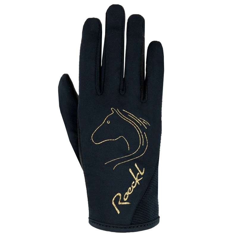 Roeckl Kids' Tryon Gloves - Black/Gold 1 Roeckl Kids' Tryon Gloves - Black/Gold