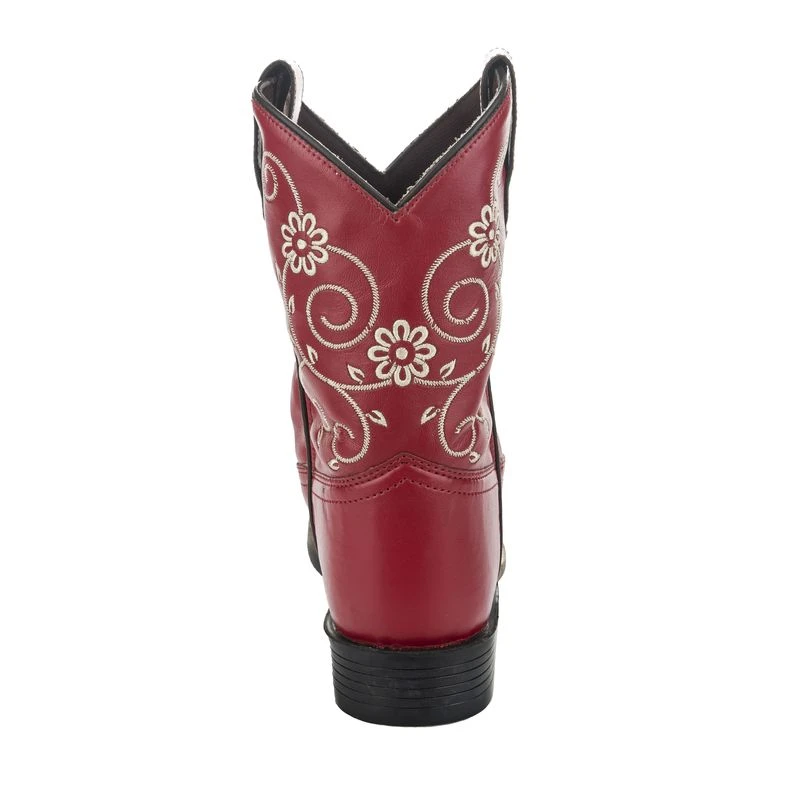 TuffRider Kids' Fire Floral Western Boots - Red 3 TuffRider Kids' Fire Floral Western Boots - Red - Image 3