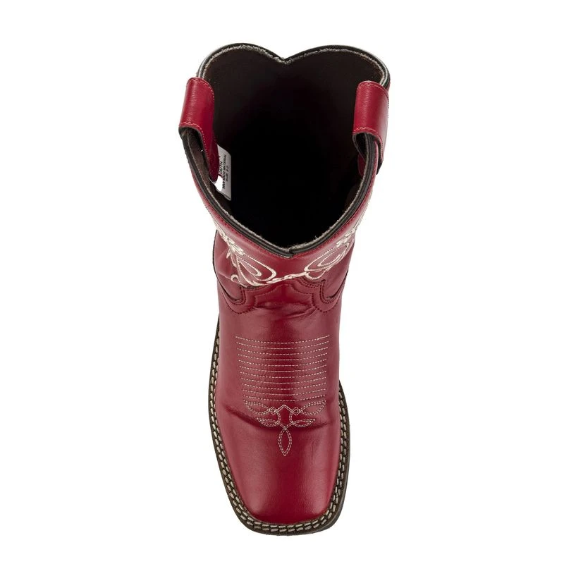 TuffRider Kids' Fire Floral Western Boots - Red 4 TuffRider Kids' Fire Floral Western Boots - Red - Image 4