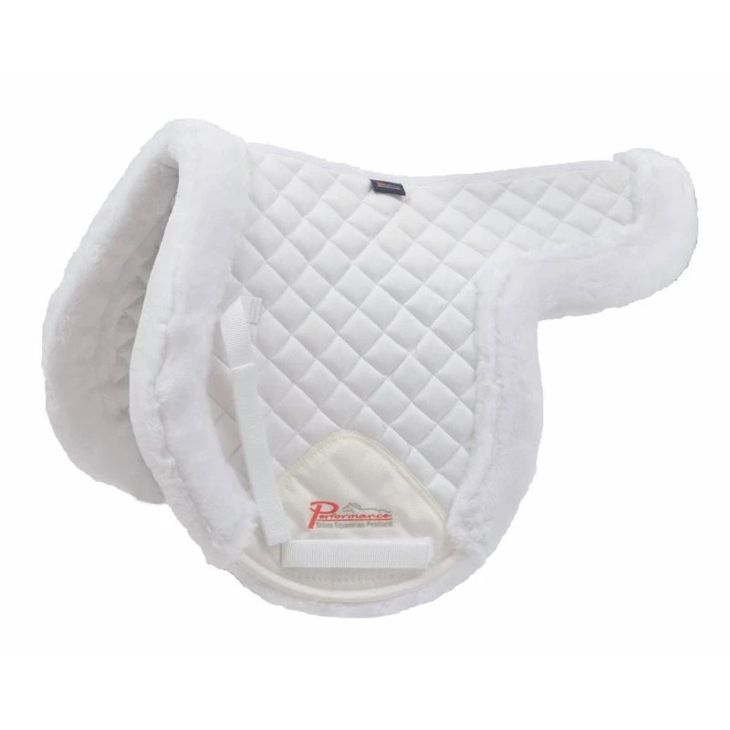 Shires ARMA Supafleece Rimmed Shaped Saddle Pad - White 1 Shires ARMA Supafleece Rimmed Shaped Saddle Pad - White