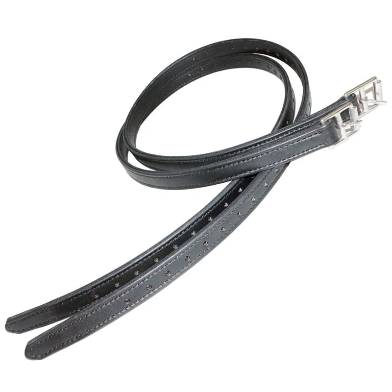 Nunn Finer Nylon Center 3/4 Stirrup Leathers - Black 1 Nunn Finer Nylon Center 3/4 Stirrup Leathers - Black