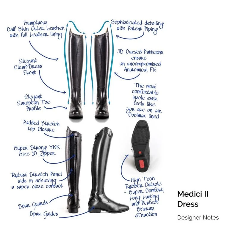 Tredstep Medici II Dress Boot - Black Tall Height 5 Tredstep Medici II Dress Boot - Black Tall Height - Image 5