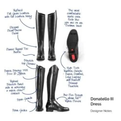 Tredstep Donatello III Dress Boot - Black Short Height -Tackof The Day Shop 527355 800 800