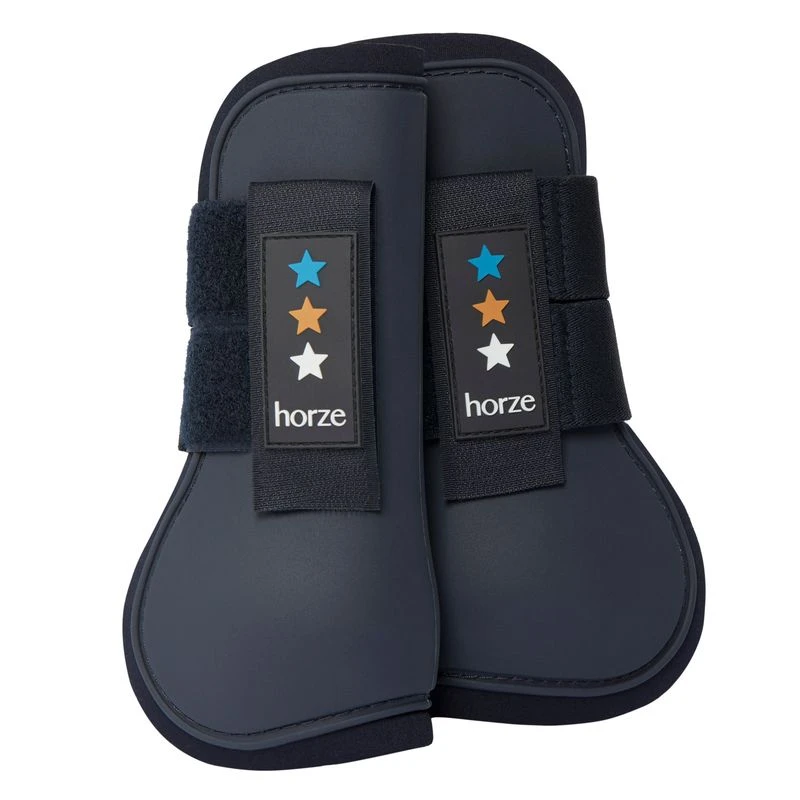Horze Alex Pony Neoprene-Lined Tendon Boots - Dark Navy 1 Horze Alex Pony Neoprene-Lined Tendon Boots - Dark Navy
