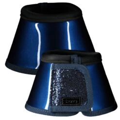 Horze Glitter Bell Boots - Dark Blue
