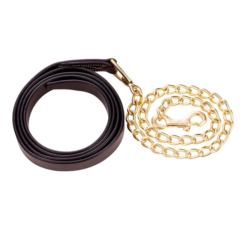 Equinavia Valkyrie Leather Lead Shank - Chocolate Brown 1 Equinavia Valkyrie Leather Lead Shank - Chocolate Brown