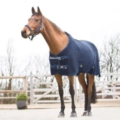 Horze Avalanche Fleece Blanket - Peacoat Dark Blue -Tackof The Day Shop 541511 800 800