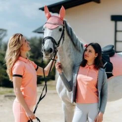 Horze Cooling Ear Net - Peach Amber Pink -Tackof The Day Shop 542397 800 800