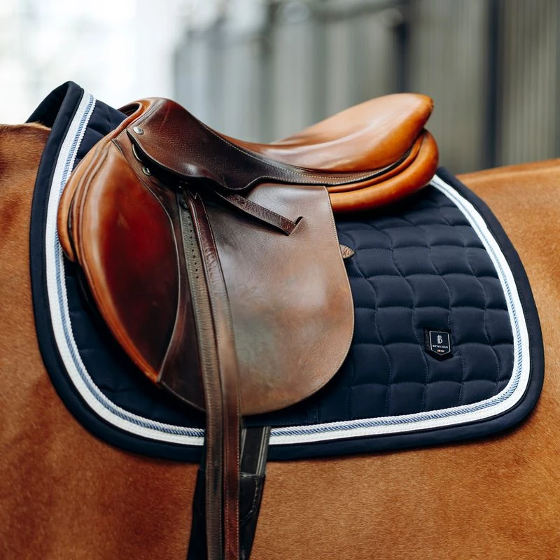 B Vertigo Cameron Double Corded All Purpose Saddle Pad - Dark Navy 2 B Vertigo Cameron Double Corded All Purpose Saddle Pad - Dark Navy - Image 2