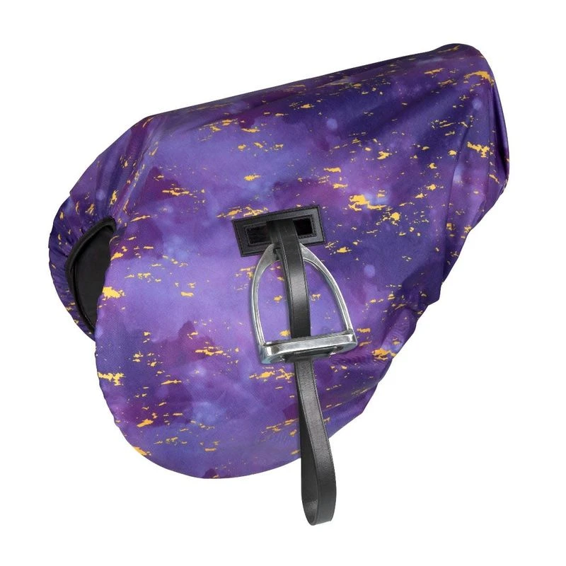 Shires Print Waterproof Ride On Saddle Cover - Amethyst 1 Shires Print Waterproof Ride On Saddle Cover - Amethyst
