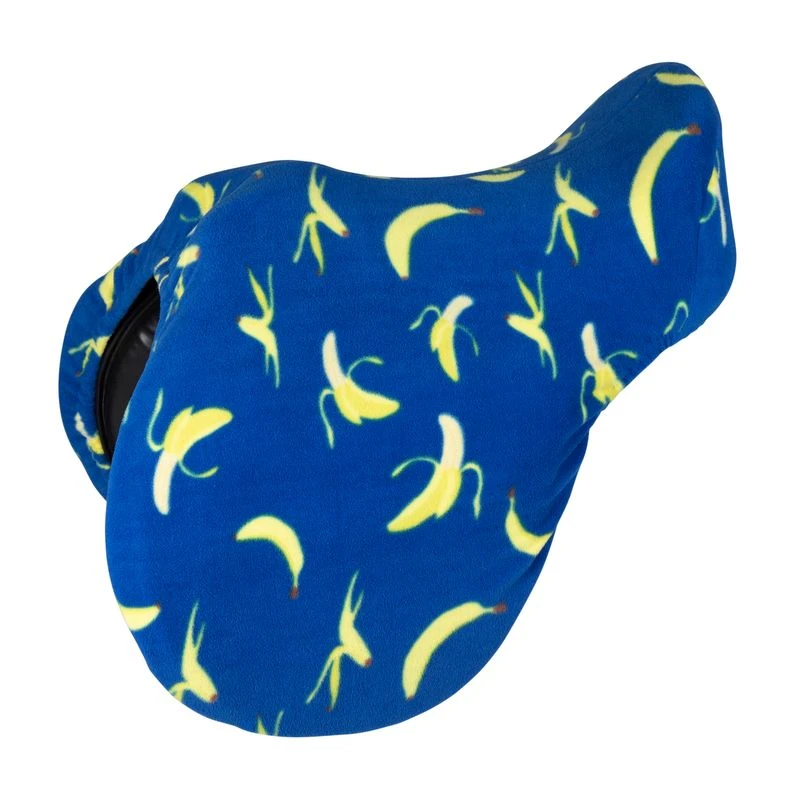 Shires Printed Fleece Saddle Cover - Banana 1 Shires Printed Fleece Saddle Cover - Banana