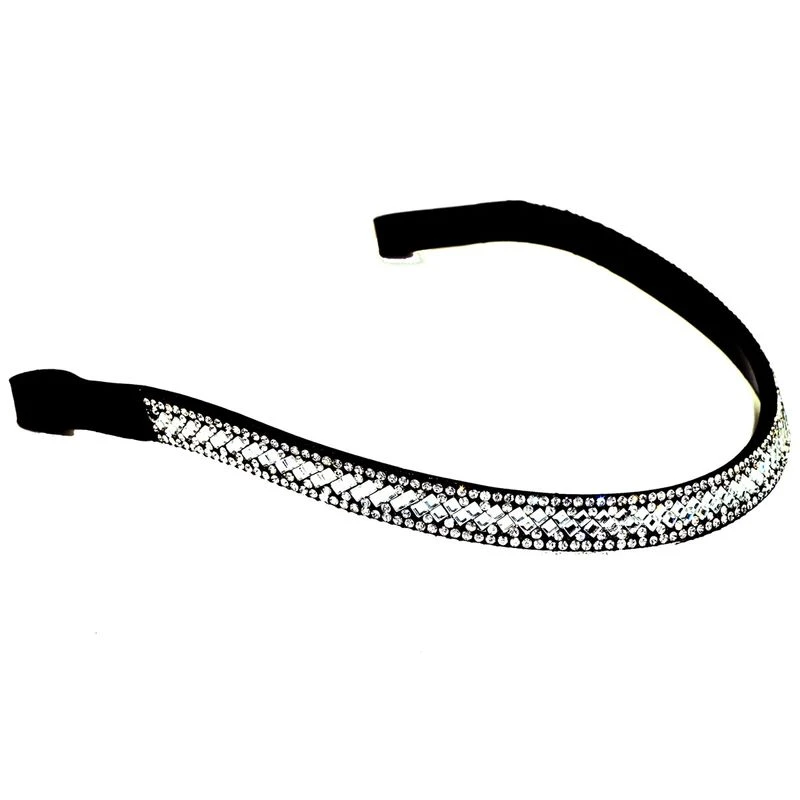 Nunn Finer Margot Browband - Black/Clear 1 Nunn Finer Margot Browband - Black/Clear