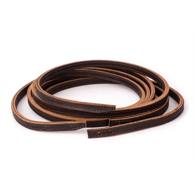 Perri's Slot Double Stitched Western Reins - Dark Havana 1 Perri's Slot Double Stitched Western Reins - Dark Havana
