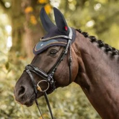 Horze Quinn Ear Net - Dark Navy 5 Horze Quinn Ear Net - Dark Navy -Tackof The Day Shop 602792 800 800