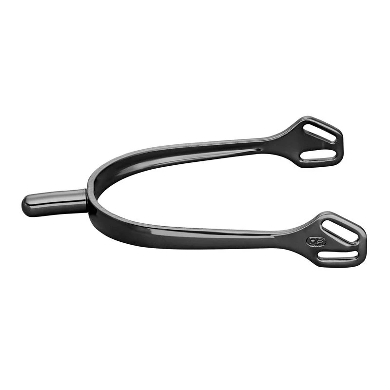 Herm Sprenger 25mm Rounded Neck Ultra Fit Spurs - Stainless Steel/Anthracite 1 Herm Sprenger 25mm Rounded Neck Ultra Fit Spurs - Stainless Steel/Anthracite