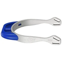 Herm Sprenger 20mm Flat Neck Fairrider Spurs - Silver Aluminum/Blue