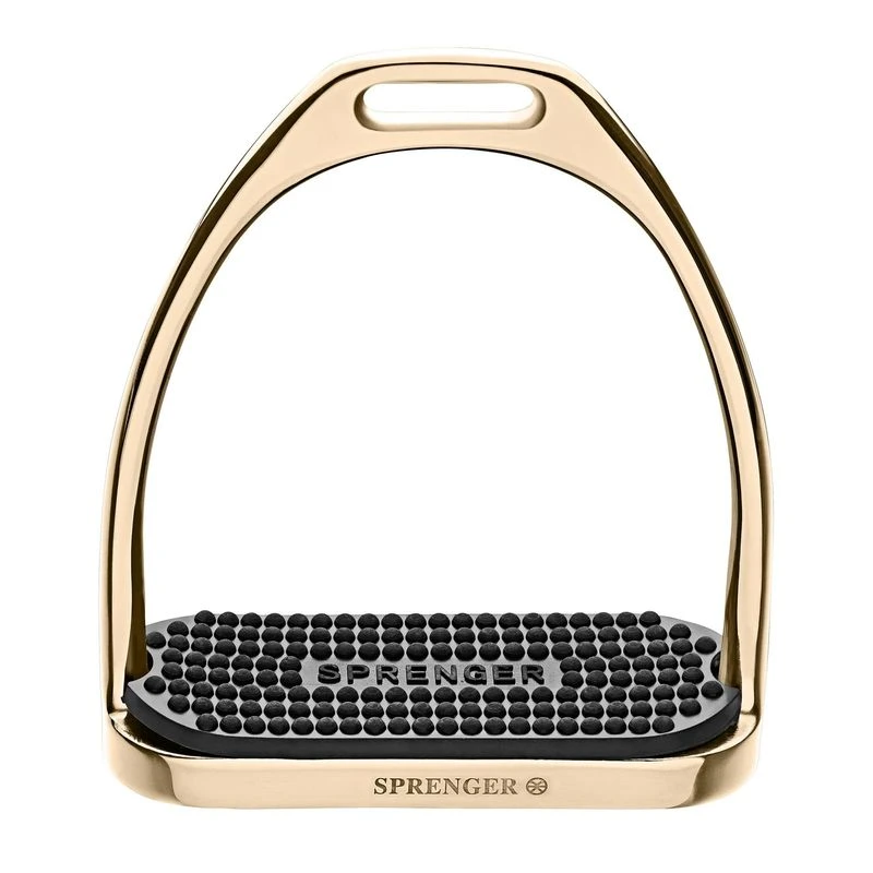 Herm Sprenger Fillis Stirrups - Gold/Black Pad 1 Herm Sprenger Fillis Stirrups - Gold/Black Pad