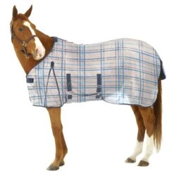 Pessoa Fly Sheet W/Belly Cover - Sapphire Plaid