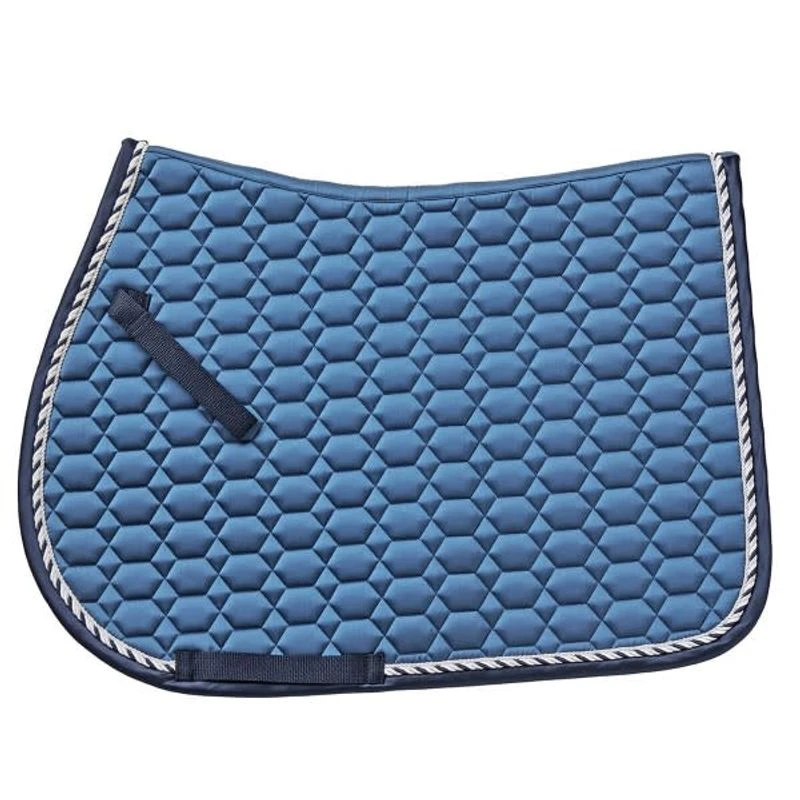 Ovation Elegance Satin AP Pony Saddle Pad - Indigo/Navy 1 Ovation Elegance Satin AP Pony Saddle Pad - Indigo/Navy