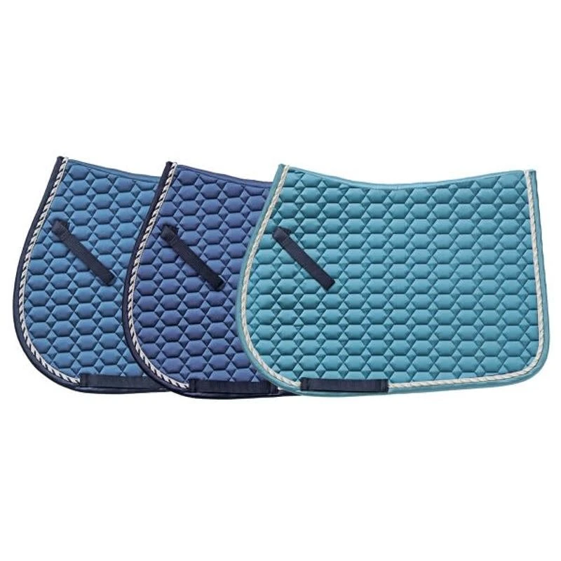 Ovation Elegance Satin AP Pony Saddle Pad - Indigo/Navy 2 Ovation Elegance Satin AP Pony Saddle Pad - Indigo/Navy - Image 2