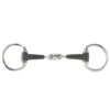 Horze Rubber Oval Link Eggbutt Snaffle Bit - Black