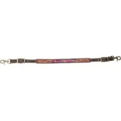 Western Rawhide Pink Tie Dye Wither Strap - Dark Brown