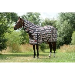 Weatherbeeta Comfitec Essential Mesh II Combo Neck Fly Sheet - Diamond Navajo Print/Black