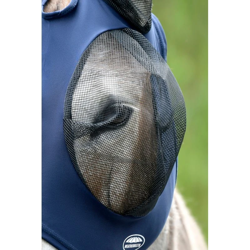 Weatherbeeta Mule Deluxe Stretch Bug Eye Saver With Ears - Navy/Black 2 Weatherbeeta Mule Deluxe Stretch Bug Eye Saver With Ears - Navy/Black - Image 2