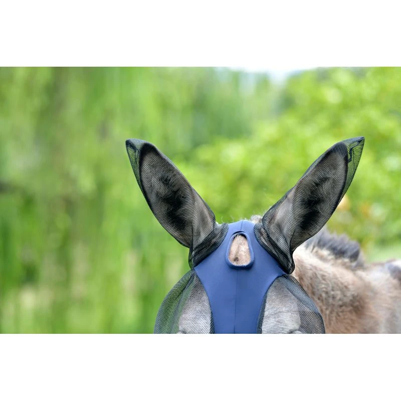 Weatherbeeta Mule Deluxe Stretch Bug Eye Saver With Ears - Navy/Black 3 Weatherbeeta Mule Deluxe Stretch Bug Eye Saver With Ears - Navy/Black - Image 3