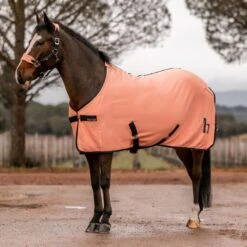 Horze Trixi Pony Fleece Cooler Blanket - Shrimp Pink -Tackof The Day Shop 649202 800 800