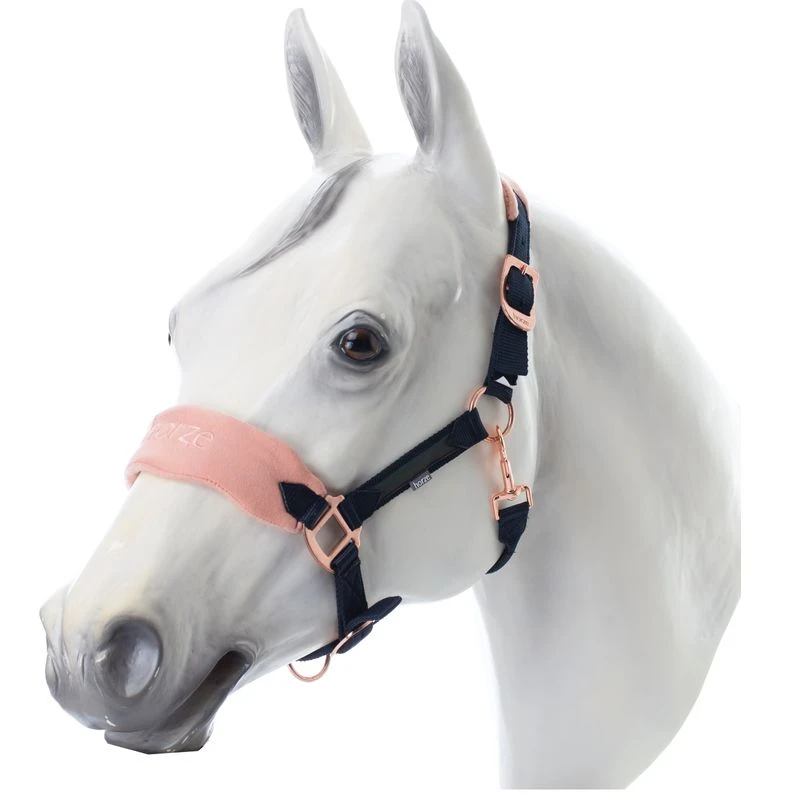 Horze Trixi Pony Soft Fleece Halter - Dark Navy 2 Horze Trixi Pony Soft Fleece Halter - Dark Navy - Image 2
