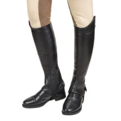 Lettia London Leather Half Chaps - Black