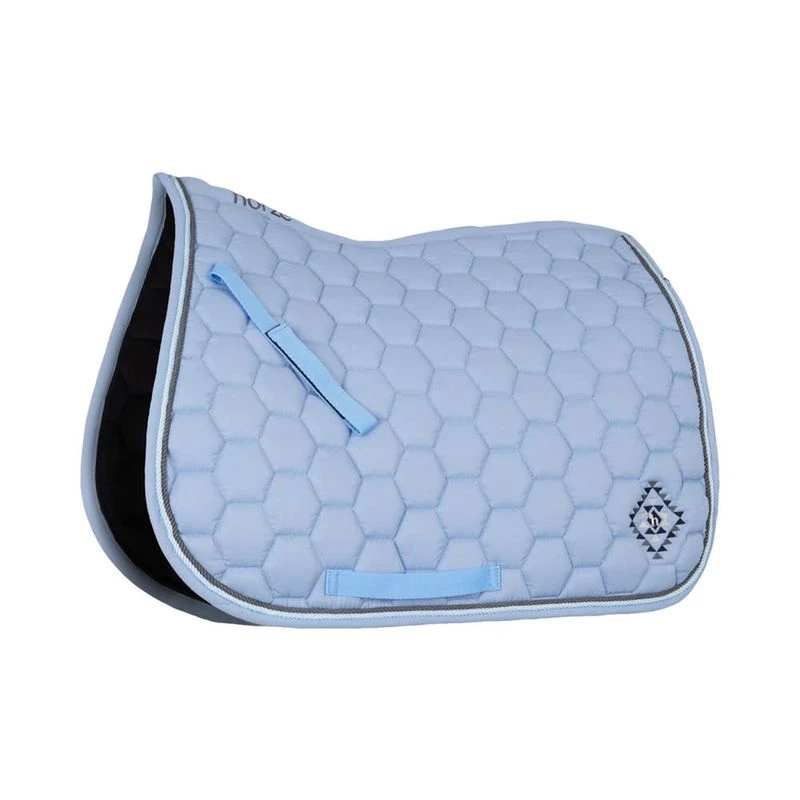 Horze Arizona Double Corded Dressage Saddle Pad - Cashmere Blue 1 Horze Arizona Double Corded Dressage Saddle Pad - Cashmere Blue