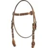 Western Rawhide Red Beads Browband Headstall - Golden