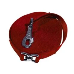 Kensington 30ft Flat Nylon Lunge Line - Red W/Black Nickle