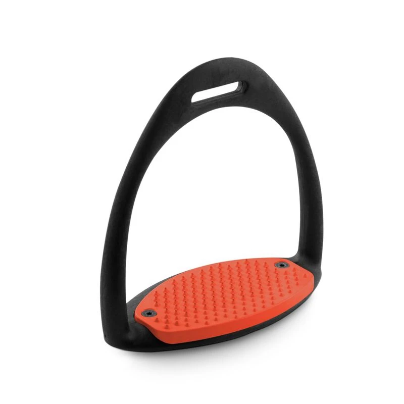 Royal Rider Easy Stirrups - Black/Orange Pad 1 Royal Rider Easy Stirrups - Black/Orange Pad