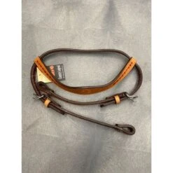 Western Rawhide Long Cheek Buckstitch Browband Headstall - Golden