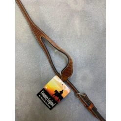 Western Rawhide Tool Strap One Ear Headstall - Chestnut