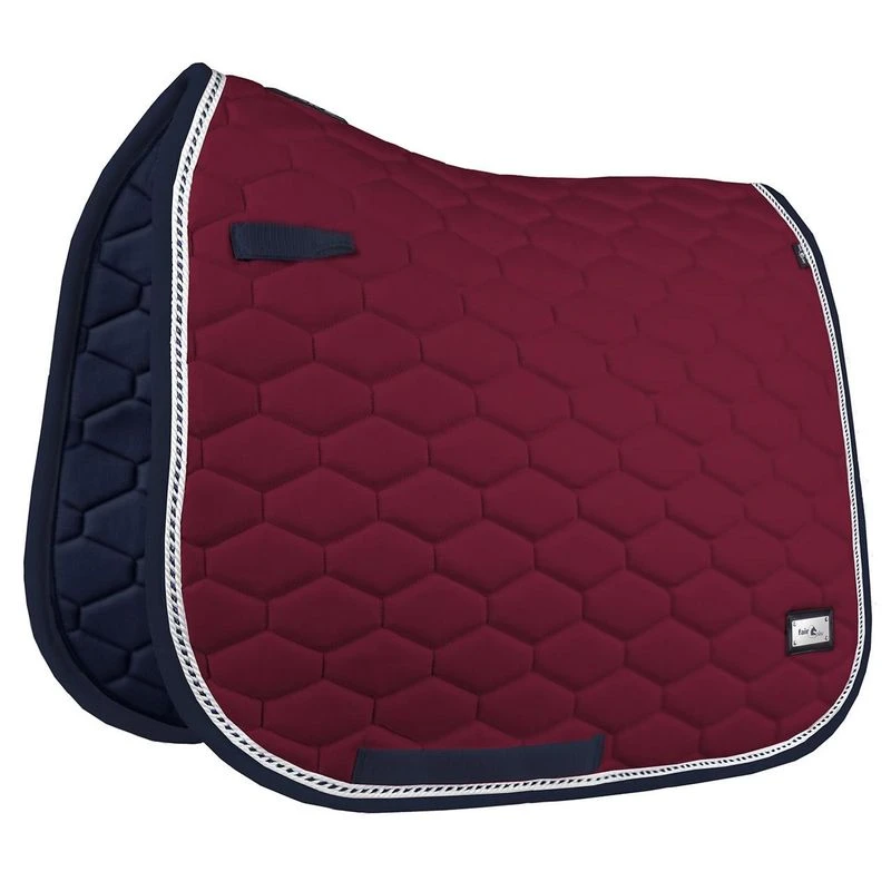 Fair Play Hexagon Dressage Saddle Pad - Burgundy 1 Fair Play Hexagon Dressage Saddle Pad - Burgundy