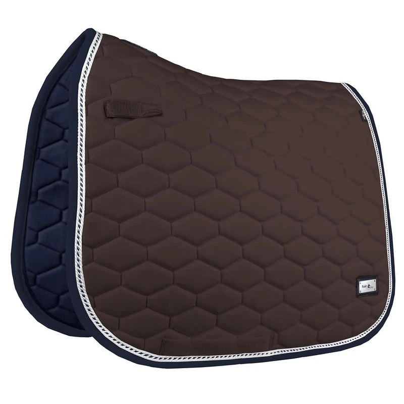 Fair Play Hexagon Dressage Saddle Pad - Brown 1 Fair Play Hexagon Dressage Saddle Pad - Brown