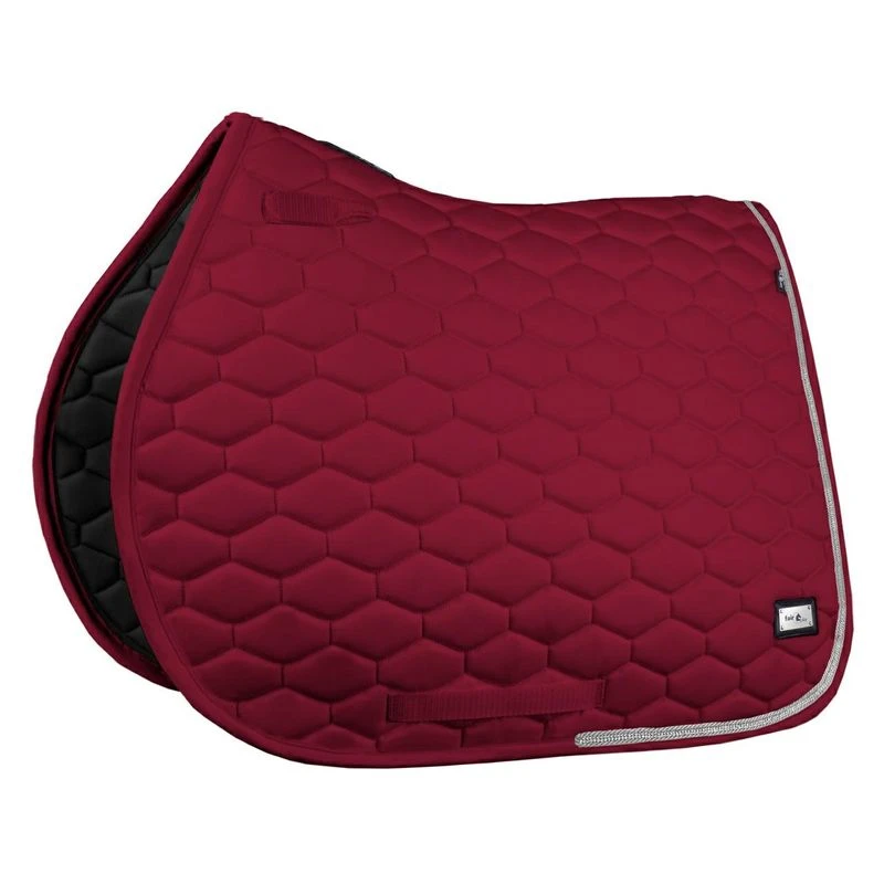Fair Play Hexagon Crystal All Purpose Saddle Pad - Burgundy 1 Fair Play Hexagon Crystal All Purpose Saddle Pad - Burgundy