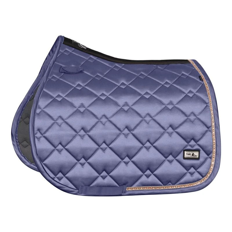 Fair Play Azuryt Ceramic RoseGold All Purpose Saddle Pad - Steel Blue 1 Fair Play Azuryt Ceramic RoseGold All Purpose Saddle Pad - Steel Blue