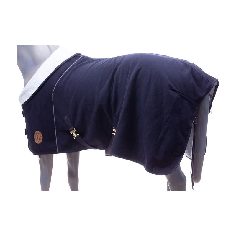 Horze Terrazzo Double Bonded Fleece Cooler - Dark Navy 2 Horze Terrazzo Double Bonded Fleece Cooler - Dark Navy - Image 2