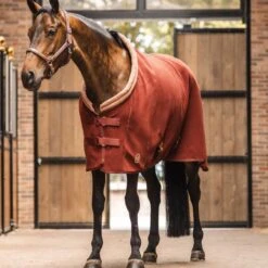 Horze Terrazzo Double Bonded Fleece Cooler - Smoked Paprika -Tackof The Day Shop 695257 800 800