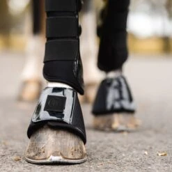 Horze Smoky Twilight Air Mesh Bell Boots - Caviar Black -Tackof The Day Shop 696978 800 800