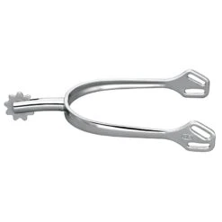 Herm Sprenger Ultra Fit 40mm Flat End 9pt Rowel Spurs - Stainless Steel