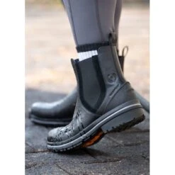 Kerrits Women's Coachella Pull On Waterproof Barn Boot - Black/Black -Tackof The Day Shop 778358 800 800